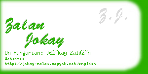 zalan jokay business card